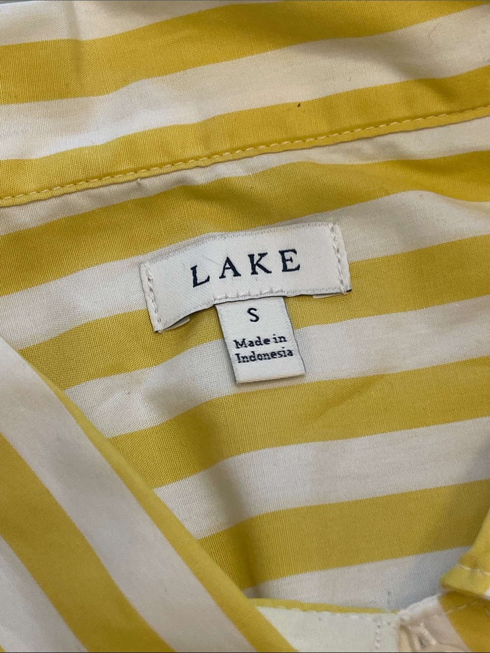 Lake Pajamas Yellow and White Striped Cotton PJ Set - "mama" Embroidered - Picture 6 of 9